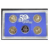 2001 Proof Set 50 State Quarters Set 5 Coins