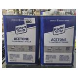2Lots 1ea  1 Gallon Cans Acetone