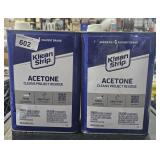 2Lots 1ea  1 Gallon Cans Acetone
