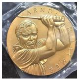 3"  Bronze Token w/Stand  Arnold D. Palmer Golfing
