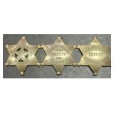 3 Brass Badges