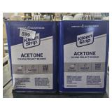 2Lots 1ea  1 Gallon Cans Acetone  1- 1/2 Full