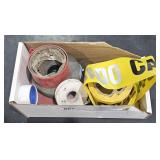 Box of Mixed Tapes & Cauction Tape