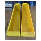 2 lots of 6ea Yellow Storage Bins   Total 12