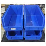 4 Akro-Mils plastic storage bins