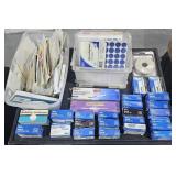 Box w/ Labels, Stickers, Paper Clips, File Folder