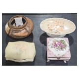 Vintage Native Pottery, Soap Dish, Alabaster Box