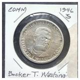 1946 S Silver Half Dollar Booker T. Washington