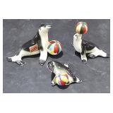 3 bone, China seal figurines
