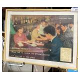 Bamboo skin frame w/ glass. Kanagawa Pref. 23x17