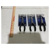 (3)pliers, 1  6 inch Bent nose /long nose pliers