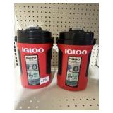 (2) igloo half gallon water coolers