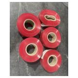 5 Rolls of Red Flagging Tape