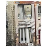 Three piece barbecue tool set