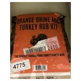 2 bags orange, brine, and turkey rub kit