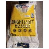 (2) lots one bag, salt pellets water softener