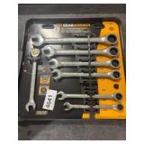 7pc SAE Ratcheting Combination Wrench Set