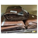 (3) lots 1 12 x 16 heavy duty Brown tarps