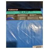 (2) lots one 16 x 20 blue tarp