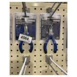 (2) mini diagonal pliers 4 1/2 inch