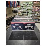 (2) lots 2 halo outdoor security lights