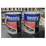 2 Cans Henry Pklastic Roof Cement