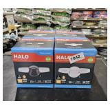 (2) lots 2 twin head floodlights