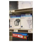 Two outdoor wall lights
