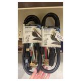 2 heavy duty extension cords 4ï¿½ 50 A