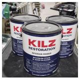 (3) lots 1 gallon KILZ interior primer