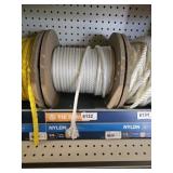 3/8' bRAIDED WHITE ROPE PARTIAL ROLL