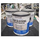 (3) lots 1 gallon white stain, blocking primer sea