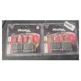 (2) lots 1 pk master lock padlocks