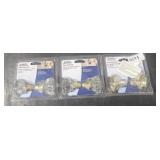 3 knob sets -  brass knob/gloss knob