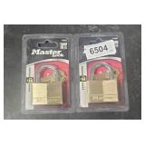 (2) master lock padlocks