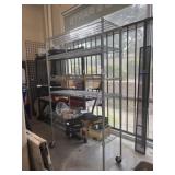 multi-tiered wire shelving unit