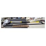 scraper and broom