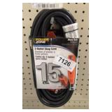 4 15 feet three outlet shop extension cords heavy