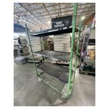 Green metal rolling rack