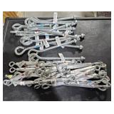 (2) lots 1 Bin swivel hook, and eye bolts