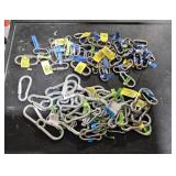 (2) lots 1 Bin safety clips, various types