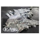 (2) lots 1 Bin- 1/8 wire rope clip& J hooks