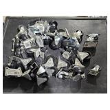 (2) lots 1 Bin  small 2 inch rigid Castor wheels