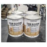 (4) quart stain, blocking primer sealer white
