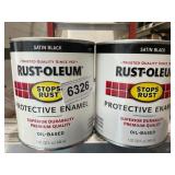 (2) 1QT Satin Black paint