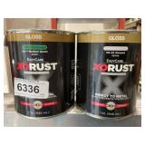 (2) 1QT Gloss Medium green & Almond