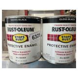 (2)1QT Gloss Black paint