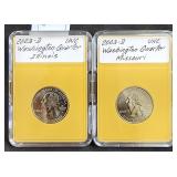2 Lots Washington Quarter 2003 D Illinois Unc &