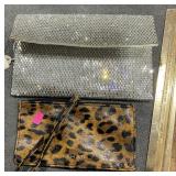 Natasha Sparkly Envelope Clutch & "Tahari" Leopard