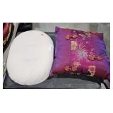 2 Pillows One Decorative Pillow & 1 Oval Pillow